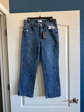 Nicole Miller distressed jeans.